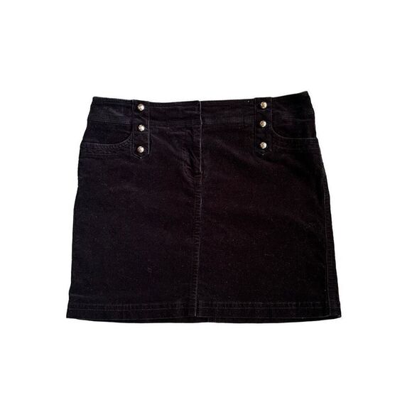 White House Black Market Corduroy Black Skirt - Picture 1 of 6
